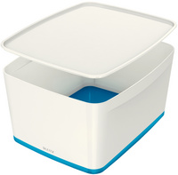 LEITZ Boîte de rangement My Box, 18 litres, blanc / bleu