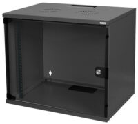 DIGITUS Boîtier mural SOHO 19", non monté, 12 U, noir