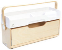 ALBA Module de rangement portable ERGOBOX, hêtre/blanc