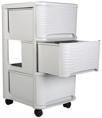 EDA Module de classement STONE, 3 tiroirs, PP, blanc – Image 4