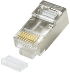 LogiLink Connecteur mâle RJ45 pour câble rond, Cat.5e,