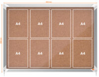 nobo Vitrine d'affichage Premium Plus, fond en liège, 27x A4