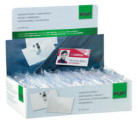 sigel Porte-badge avec double système de fixation,54 x 90 mm