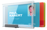 DURABLE Porte-badge PUSHBOX TRIO, transparent