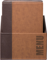 Securit Protège-menus TRENDY, A4, boîte de 20, marron clair