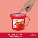 Sistema Boîte pour micro-ondes MEDIUM SOUP MUG, 650ml, rouge – Image 3