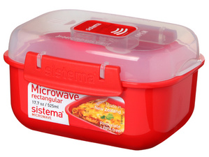 Sistema Boîte pour micro-ondes RECTANGULAR, 1,25 l, rouge – Image 2