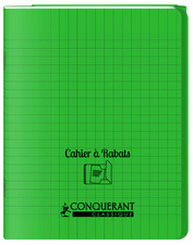 CONQUERANT CLASSIQUE Cahier à rabat 240 x 320 mm, vert