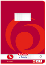 herlitz Cahier x.book, A4, réglure 26 / quadrillé