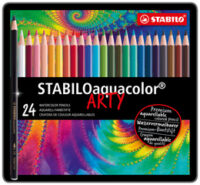 STABILO Crayon de couleur aquacolor "ARTY", étui métallique
