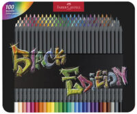FABER-CASTELL Crayon de couleur Black Edition, étui de 100
