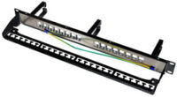LogiLink Panneau de brassage Keystone 19", 16 ports, blindé