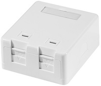 LogiLink Boîtier en saillie pour modules Keystone, 2 ports