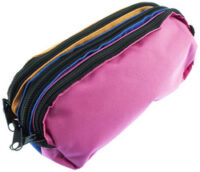 kangaro Trousse, 3 compartiments, orange/bleu/fuchsia