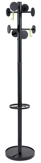 ALBA Portemanteau "STAN3", 8 patères, noir