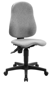 Topstar Chaise de bureau pivotante "Ortho Point", gris clair