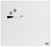 nobo Tableau magnétique en verre, (L)450 x (H)450 mm, blanc
