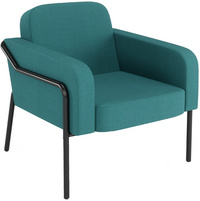 PAPERFLOW Fauteuil visiteur MEDSO RUND L, tissu, bleu