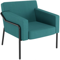 PAPERFLOW Fauteuil visiteur MEDSO T L, tissu, bleu