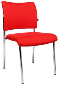 Topstar Chaise visiteur "Visit 10 rembourré", rouge