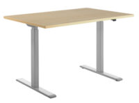 Topstar Bureau réglable en hauteur, (L)1.200 mm, gris/érable