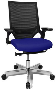 Topstar Chaise de bureau pivotante "T300", bleu / noir