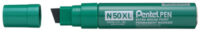 Pentel Marqueur permanent N50XL, pointe biseautée, vert