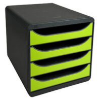 EXACOMPTA Module de classement BIG-BOX, 4 tiroirs, vert anis