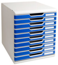 EXACOMPTA Module de classement MODULO A4, 3 tiroirs, bleu