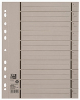 Oxford Intercalaire avec perforation, A4 extra large, gris