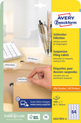 AVERY Zweckform Etiquettes pour dossiers suspendus, blanc