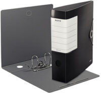 LEITZ Classeur Solide, 180 degrés, 82 mm, noir