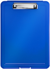 helit Porte-bloc avec compartiment "the clip", A4, bleu