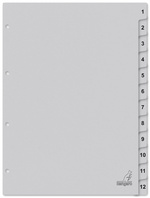 kangaro Intercalaire carton ECO, chiffres 1-12, 12 pièces