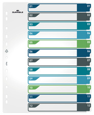 DURABLE Intercalaire en plastique, numérique, A4+