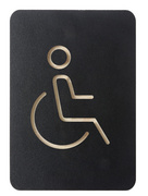 EUROPEL Pictogramme "WC handicapés", noir