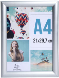 EXACOMPTA Cadre porte-affiche en aluminium, A4, argent