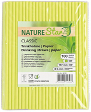 NATURE Star Paille en papier CLASSIC, 197 mm, vert citron