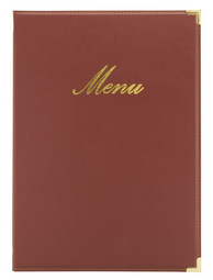 Securit Protège-menus CLASSIC, A4, bordeaux