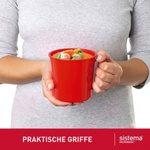 Sistema Boîte pour micro-ondes MEDIUM SOUP MUG, 650ml, rouge – Image 4