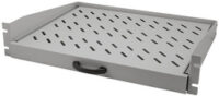 LogiLink Étagère 19" avec poignée, 2 U, coulissant, gris