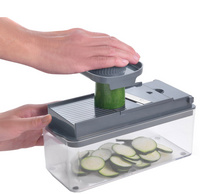 metaltex Coupe-fruits/légumes 12 en 1 Slice-Cube, gris – Image 7
