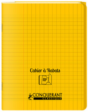 CONQUERANT CLASSIQUE Cahier à rabat 240 x 320 mm, jaune