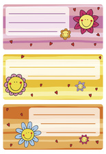 HERMA Etiquettes pour livres "Visages de fleurs", 76 x 35 mm