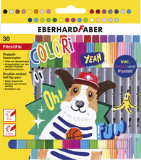EBERHARD FABER Feutre double COLORI, étui carton de 30