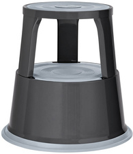 WEDO Tabouret marchepied, en métal, RAL 7012, gris