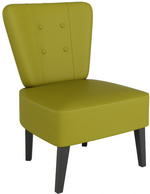 PAPERFLOW Fauteuil visiteur Brighton, simili cuir, vert