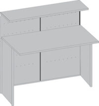 kerkmann Comptoir de base Genua, droit, gris argent/hêtre