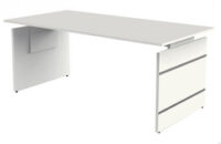 kerkmann Table annexe avec piètement panneau Form 4, blanc