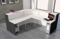 kerkmann Comptoir d'angle BARI, blanc/anthracite